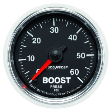 Picture of Autometer GS 52mm 0 - 60 psi Mechanical Boost Gauge