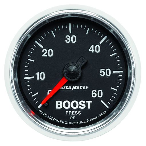 Picture of Autometer GS 52mm 0 - 60 psi Mechanical Boost Gauge