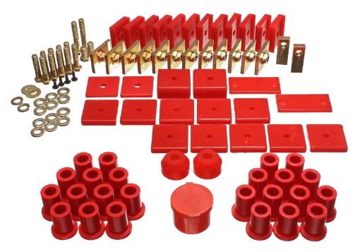 Picture of Energy Suspension 64 - 78 Toyota FJ40 Land Cruiser Red Hyper - Flex Master Bushing Set