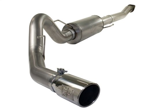 Picture of aFe MACHForce XP Exhaust Cat - Back SS - 409 4in Polished Tip 11 - 12 Ford F - 150 EcoBoost V6 - 3.5L (tt)