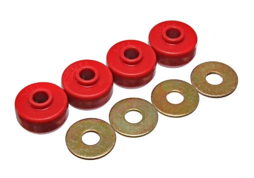 Picture of Energy Suspension 84 - 96 Chevy Corvette Red Spring Cushions for Rear Leaf Spring Bushing Set