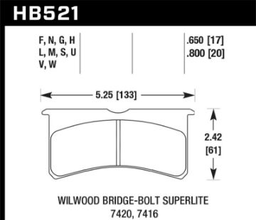 Picture of Hawk Wilwood Superlite 46 Forged Thin Race HT - 10 Brake Pads