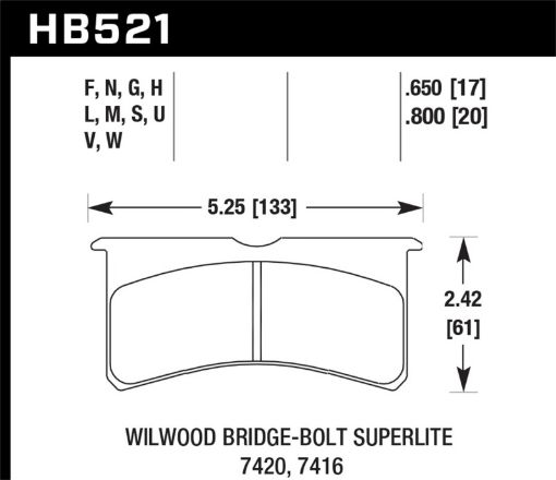 Picture of Hawk Wilwood Superlite 46 Forged Thin Race HT - 10 Brake Pads