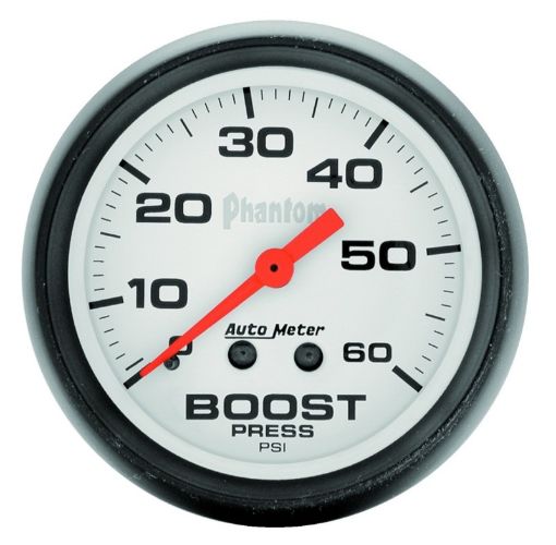 Picture of Autometer Phantom 52mm 0 - 60 PSI Mechanical Boost Gauge