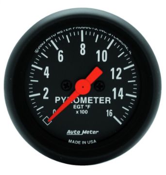Picture of Autometer Z - Series 52mm 0 - 1600 Def F Full Sweep Electronic Pyrometer Gauge