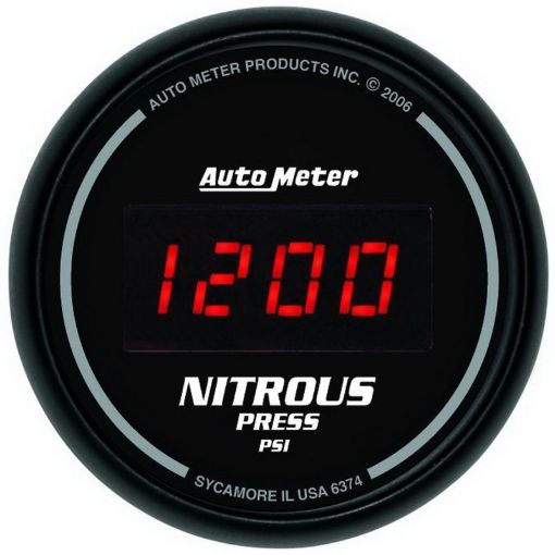 Picture of Autometer Z Series 52mm Digital 0 - 1600 PSI Nitrous Pressure Gauge