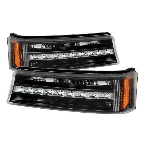 Picture of Xtune Chevy Silverado 03 - 06 Avalanche 02 - 06 LED Bumper Lights Black CBL - JH - CS03 - LED - BK