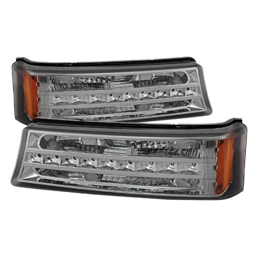 Picture of Xtune Chevy Silverado 03 - 06 Avalanche 02 - 06 LED Bumper Lights Smoke CBL - JH - CS03 - LED - SM