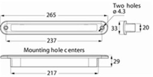 Picture of Hella Clear Plastic Lens Third Brake Light