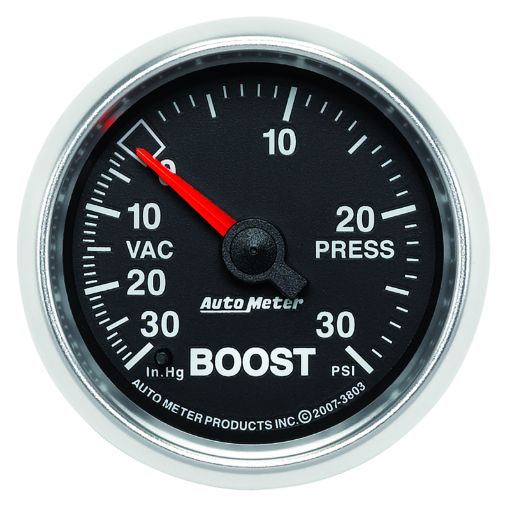 Picture of Autometer GS 52mm 30 In Hg. - Vac30 PSI Mechanical VacuumBoost Gauge