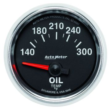 Picture of Autometer GS 52mm 140 - 300 Deg F Short Sweep Electronic Oil Temperature Gauge