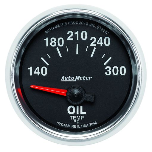 Picture of Autometer GS 52mm 140 - 300 Deg F Short Sweep Electronic Oil Temperature Gauge