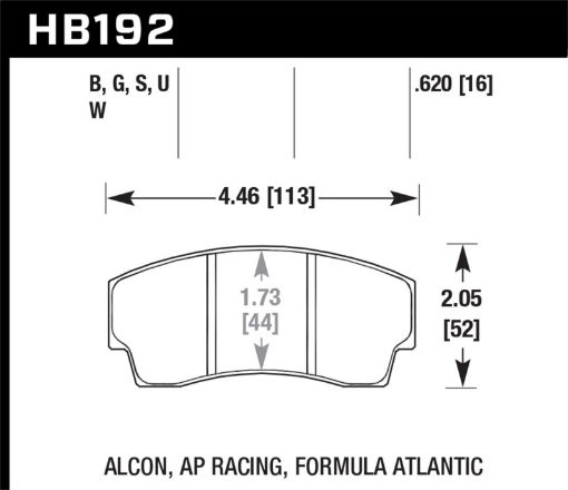 Picture of Hawk AP Racing CP4567 CP5040 - 10111213S4 CP5100 CP5108 CP6760 DTC - 60 Race Brake Pads