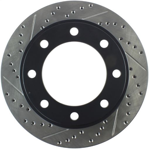 Picture of StopTech 00 - 05 Ford Excursion 4WD 99 - 04 F250F350 Pickup Front Slotted Drilled Right Rotor