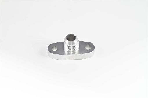 Picture of Torque Solution Billet Oil Drain Flange w Integrated - 10 Flare Universal T3T4 PTE Turbos