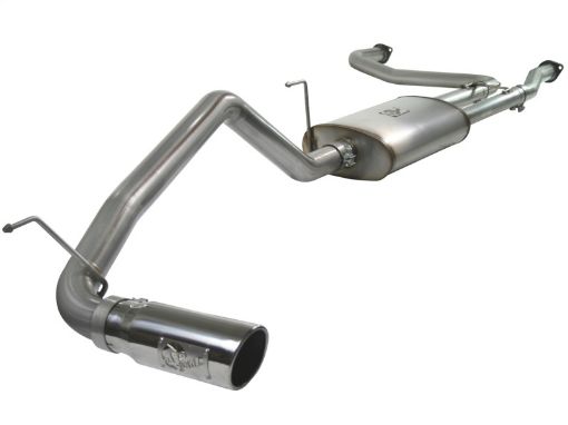 Picture of aFe MACHForce XP Exhaust Cat - Back 2.53in SS - 409 w Polished Tip 04 - 12 Nissan Titan V8 5.6L