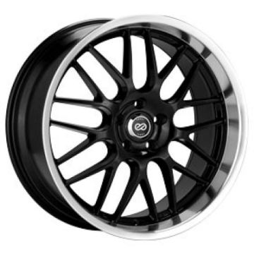 Picture of Enkei Lusso 18x7.5 42mm Offset 5x110 Bolt Pattern 72.6 Bore Dia Black w Machined Lip Wheel