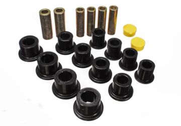 Picture of Energy Suspension 00 - 04 Ford Excursion 4WD 99 - 04 F250F350 4WD Black Front Leaf Spring Bushing Set