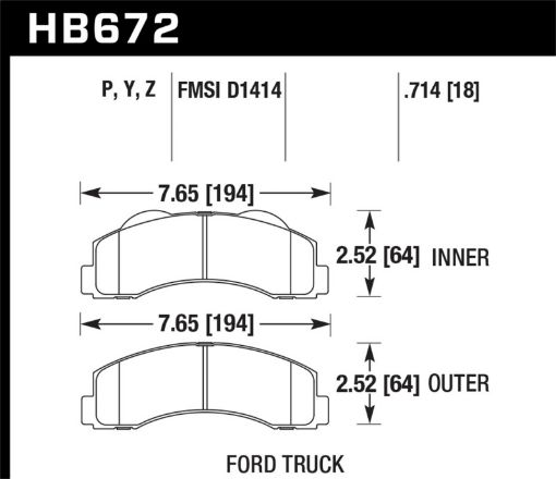 Picture of Hawk 10 - 11 Ford ExpeditionF - 150 SVT Raptor 10 - 11 F - 150 Performance Ceramic Front Street Brake Pad
