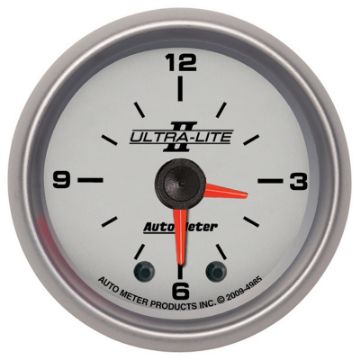 Picture of Autometer Ultra - Lite II 2in Illuminated Analog Full Sweep Electronic 12 Hour Clock