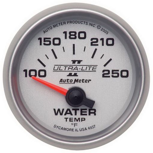 Picture of Autometer Ultra - Lite II 52mm 100 - 250 Deg F Short Sweep Electronic Water Temp Gauge