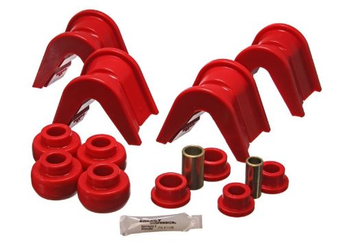 Picture of Energy Suspension 76 - 77 Ford Bronco66 - 72 F - 100F - 150 Red 4 Deg Offset Complete 14 Pc C - Bushing Set