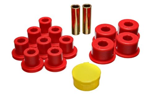 Picture of Energy Suspension 674 - 80 MG MGB Red Rear Leaf Spring Bushing Set