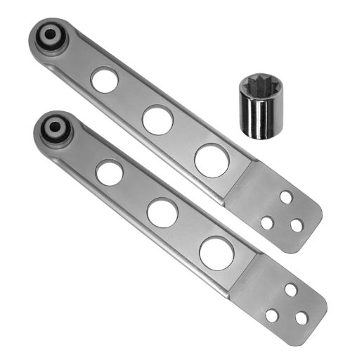 Picture of SPC Performance 02 - 06 Honda CR - VAcura RSX03 - 10 Element Silver Anodized Rear Lower Control Arms