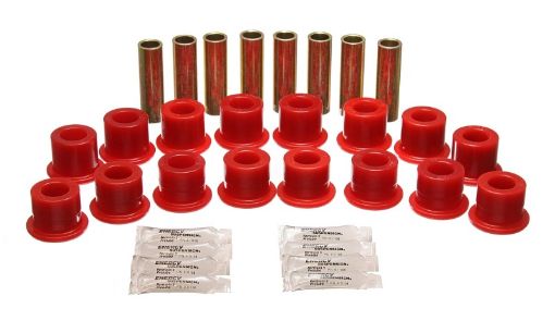 Picture of Energy Suspension 94 - 06 Hummer H1 Red Front Rear End Control Arm Bushing Set