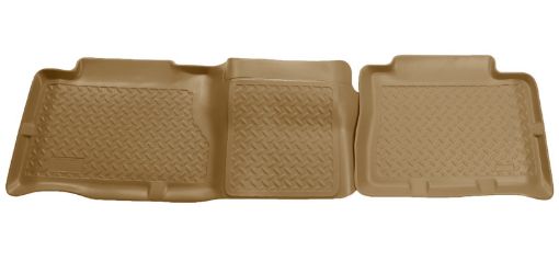 Picture of Husky Liners 02 - 06 Cadillac EscaladeGMC YukonDenali Classic Style 2nd Row Tan Floor Liners
