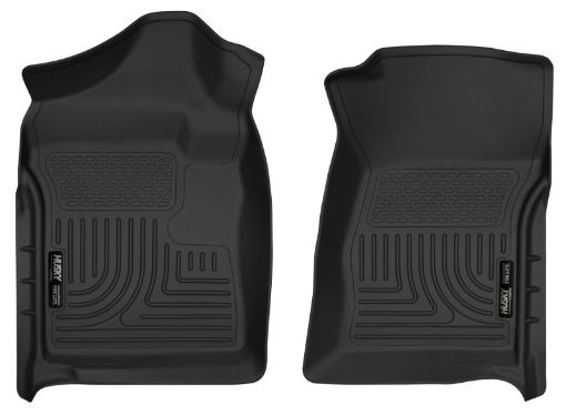 Picture of Husky Liners 07 - 12 Chevrolet SilveradoGMC Sierra Regular Cab WeatherBeater Black Floor Liners