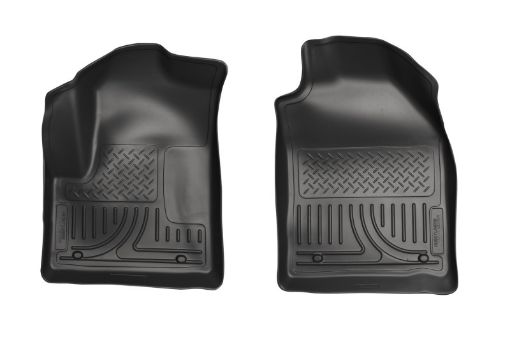 Picture of Husky Liners 10 - 12 Ford Transit Connect (VanWagon) WeatherBeater Black Floor Liners
