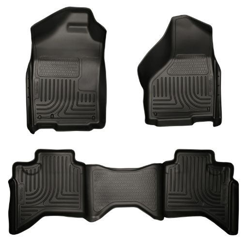 Picture of Husky Liners 03 - 08 Dodge Ram 150025003500 Quad Cab WeatherBeater Combo Black Floor Liners