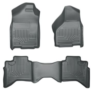 Picture of Husky Liners 03 - 08 Dodge Ram 150025003500 Quad Cab WeatherBeater Combo Gray Floor Liners