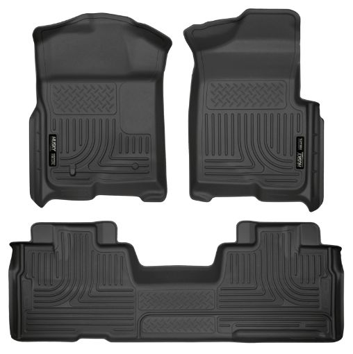 Picture of Husky Liners 09 - 12 Ford F - 150 Super Cab WeatherBeater Combo Black Floor Liners