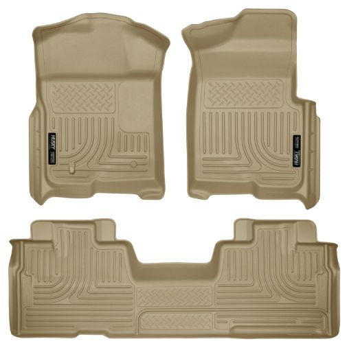 Picture of Husky Liners 09 - 12 Ford F - 150 Super Cab WeatherBeater Combo Tan Floor Liners