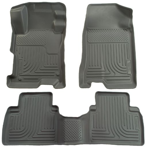 Picture of Husky Liners 06 - 11 Honda Civic (4DR) WeatherBeater Combo Gray Floor Liners