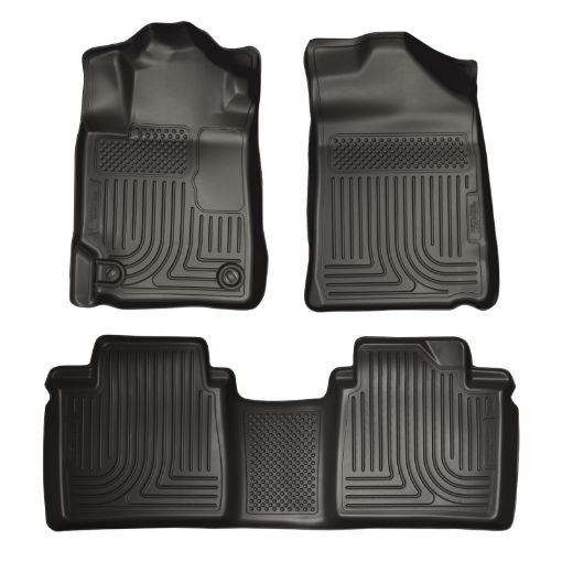 Picture of Husky Liners 07 - 11 Toyota Camry (All) WeatherBeater Combo Black Floor Liners (One Piece for 2nd Row)