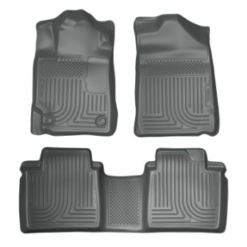 Picture of Husky Liners 07 - 11 Toyota Camry (All) WeatherBeater Combo Gray Floor Liners (One Piece for 2nd Row)