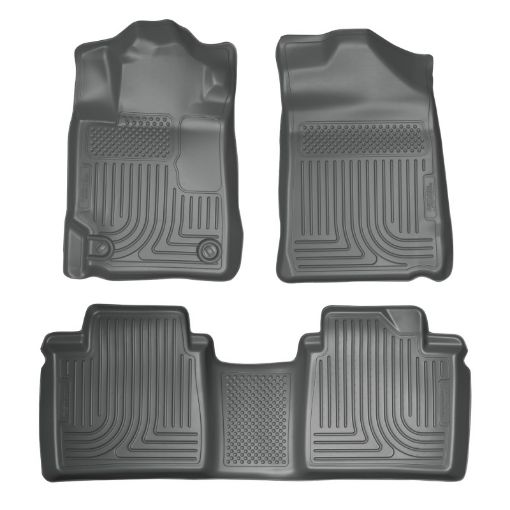 Picture of Husky Liners 07 - 11 Toyota Camry (All) WeatherBeater Combo Gray Floor Liners (One Piece for 2nd Row)