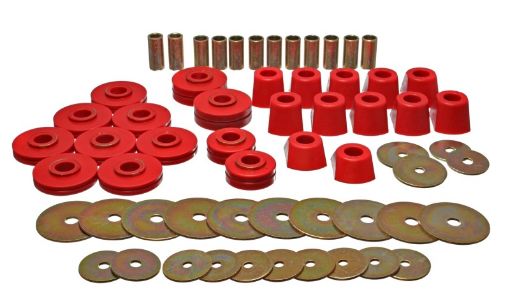Picture of Energy Suspension 67 - 95 K5 Blazer 67 - 70 Denali XLSuburbanYukon XL 4WD Red Body (Cab) Mount Set