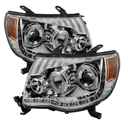 Picture of Xtune Toyota Tacoma 05 - 11 Halo Projector Headlights Chrome PRO - JH - TT05 - LED - C
