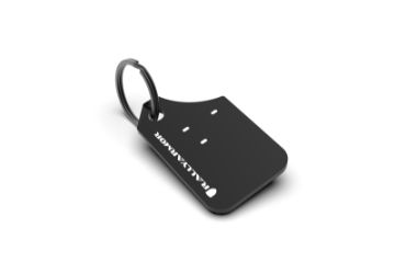 Picture of Rally Armor Mini UR Mud Flap Keychain - Black w White Logo