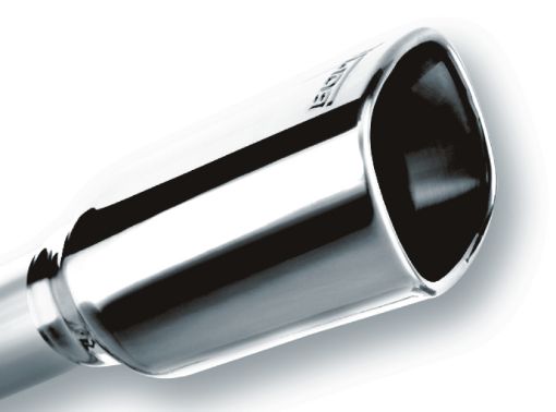 Picture of Borla 2.25in Inlet 3.28in x 3.5in Square Rolled Angle Cut x 7.88in Long Exhaust Tip
