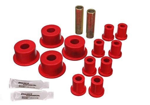 Picture of Energy Suspension 65 - 72 Dodge Charger (w 2in Main Eye) Red Rear Leaf Spring Bushing Set