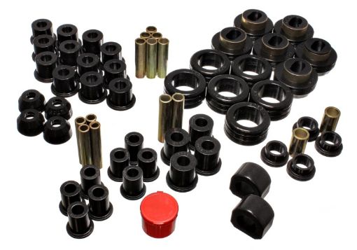 Picture of Energy Suspension 81 - 87 ChevyGMC 4WD (W Stock Front Springs) Black Hyper - flex Master Bushing Set