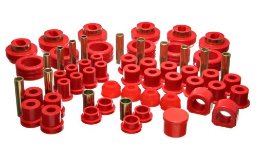 Picture of Energy Suspension 81 - 87 ChevyGMC 4WD (w Aftermarket Frt Springs) Red Hyper - flex Master Bushing Set