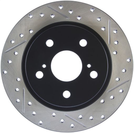 Picture of StopTech SportStop 10 - 13 Scion tC Slotted Drilled Left Rear Rotor