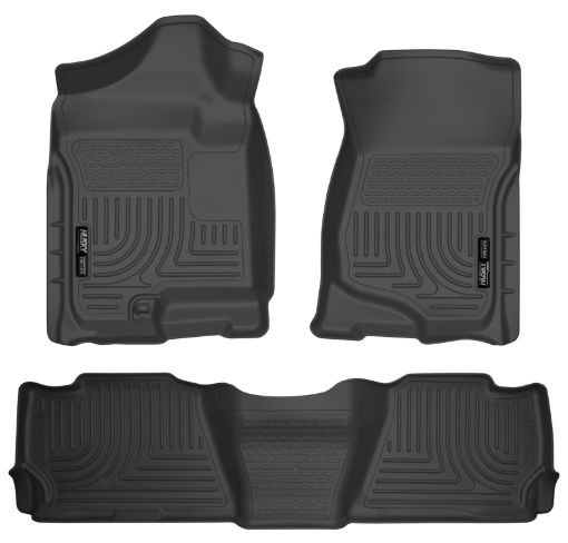 Picture of Husky Liners 07 - 13 GM EscaladeSuburbanYukon WeatherBeater Black Front 2nd Seat Floor Liners