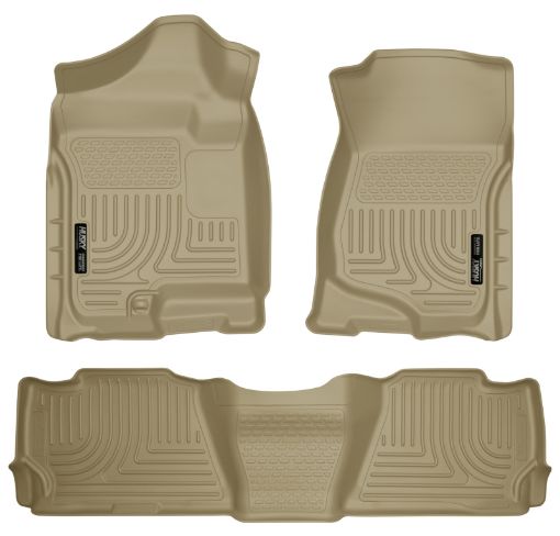 Picture of Husky Liners 07 - 13 GM Escalade ESVAvalancheSuburban WeatherBeater Tan Front2nd Row Floor Liners